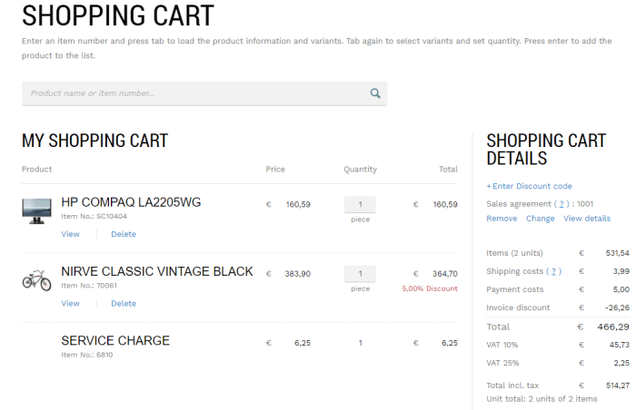 Charge sale invoice waren sports supply