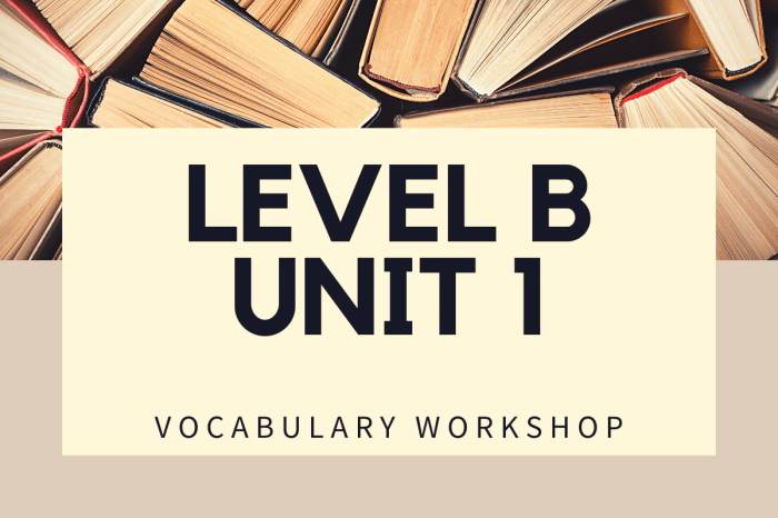 Vocabulary workshop level b unit 1 answers