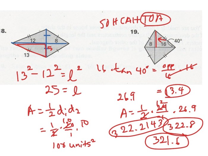 Kites and trapezoids worksheet answer key