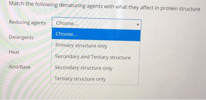 Denaturation proteins